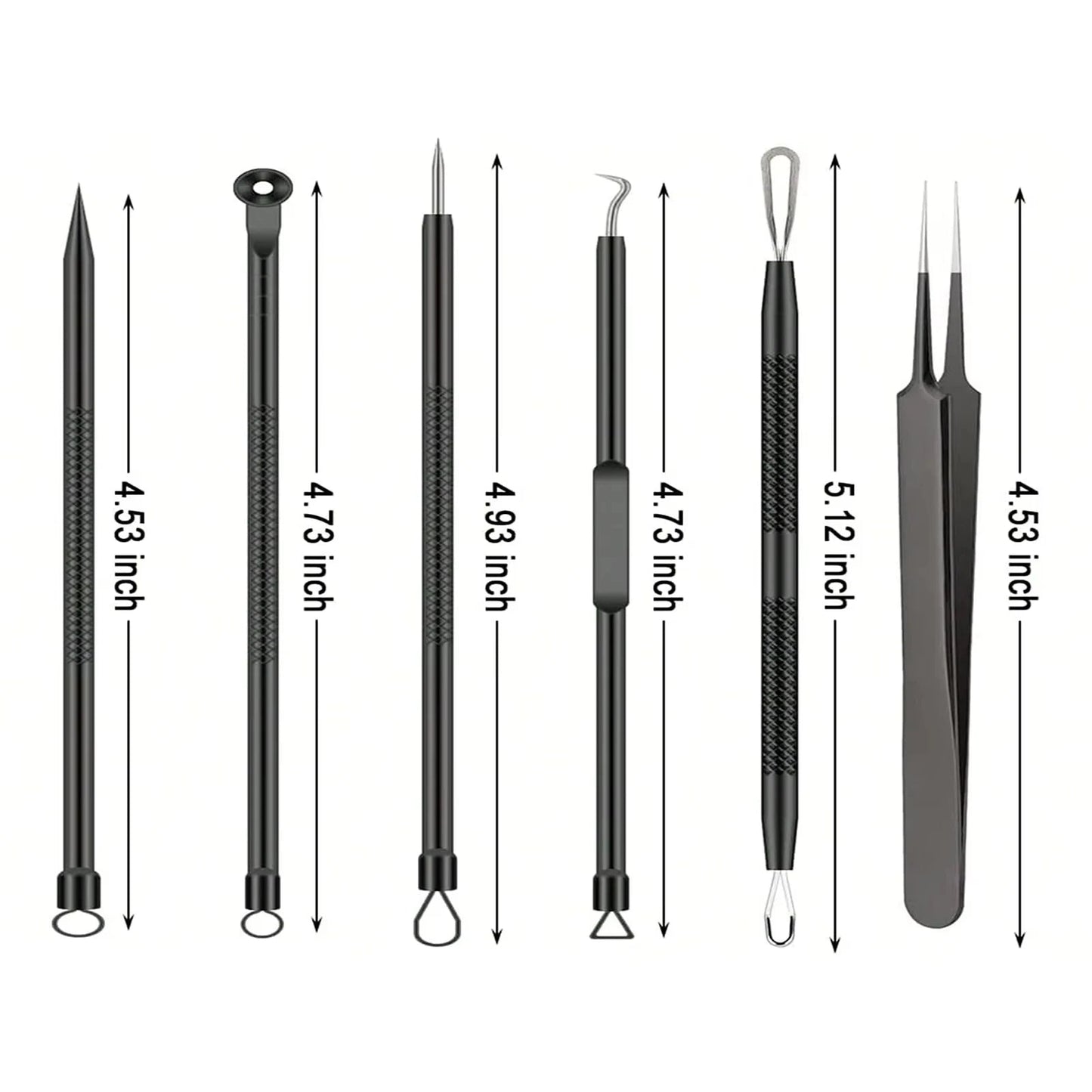 6pcs/set Acne Removal Needle and Clip Stainless Steel Tool Blackhead Removal Blemishes Facial Skin Care Beauty Facial Pore Clean - FitHealthHavenFitHealthHavenFitHealthHaven14:1936PC-Black6PC-Black6pcs/set Acne Removal Needle and Clip Stainless Steel Tool Blackhead Removal Blemishes Facial Skin Care Beauty Facial Pore Clean