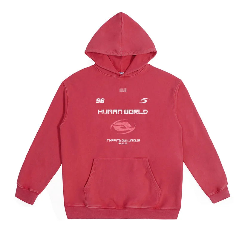 Women's clothing 2025 Spring/Autumn Loose hoodie, European and American distressed printed women's hoodie