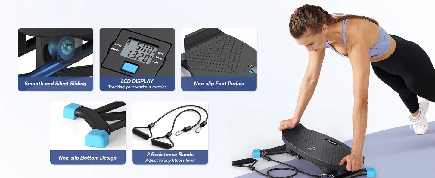 MERACH Ski Machine Simulated Ski Training Machine Leg Exercise Fun Cardio Fitness Machine Full Body Aerobic Exercise Equipment