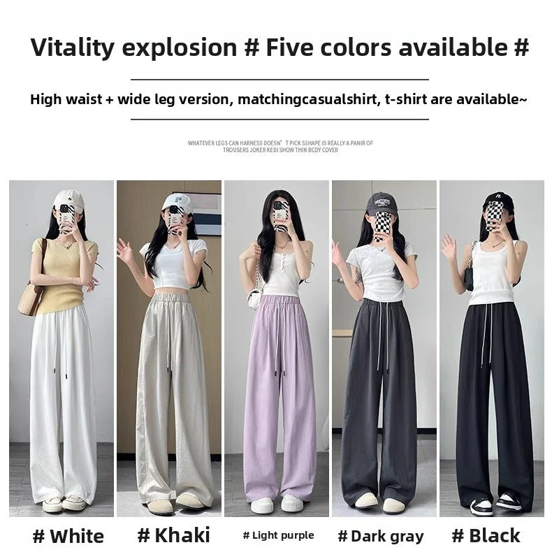 Women's pants with breathable fabric, high waist, comfortable fit, and an elegant commuter style