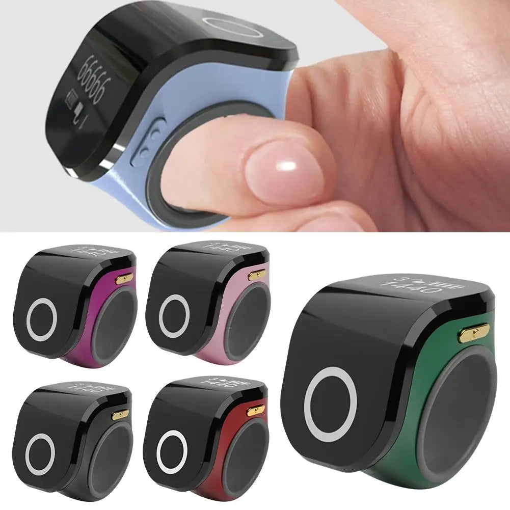 Digital Counter Portable Points Rechargeable Electronic Tally Hand Prayer Counter Waterproof Counter Silents Finger Counter D7v4
