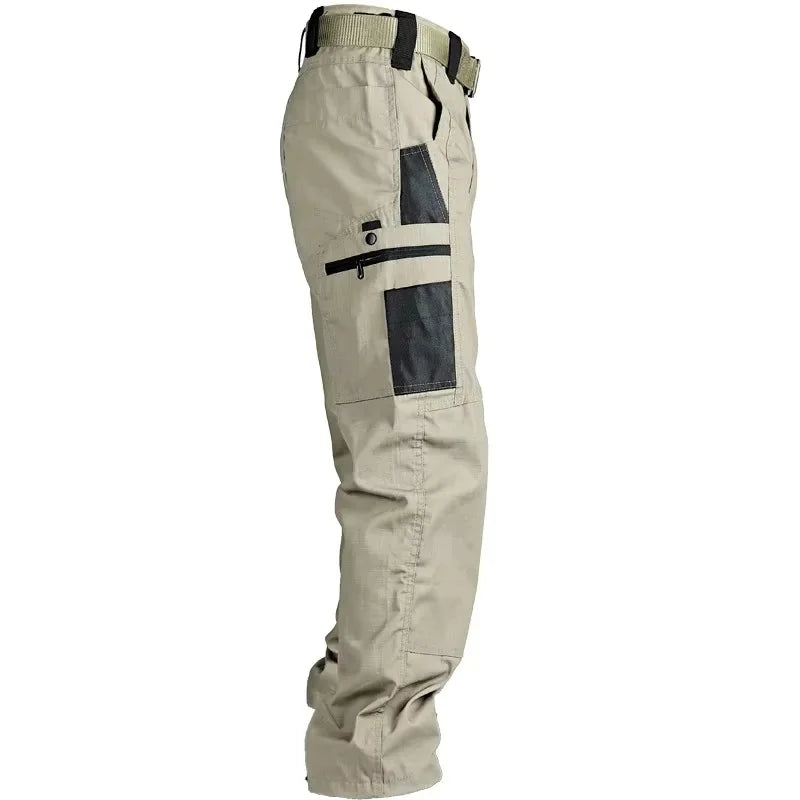 Multi-pocket Work Pants Men Waterproof Straight-leg Cargo Pants Outdoors Wear-resistant Hiking Casual Pants Spring Male Joggers