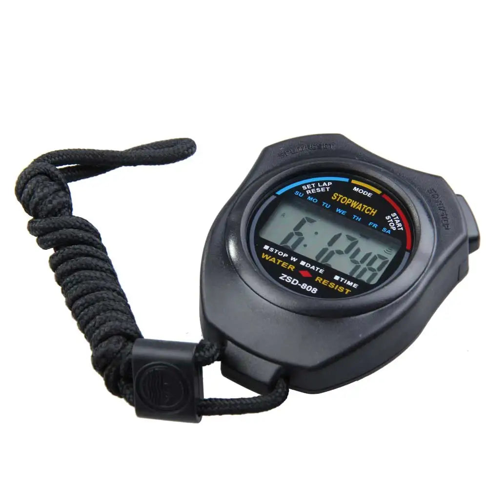 Sports Stopwatch Timer Electronic Handheld Sports Stopwatch Multifunctional Lightweight Portable Convenient with Strap