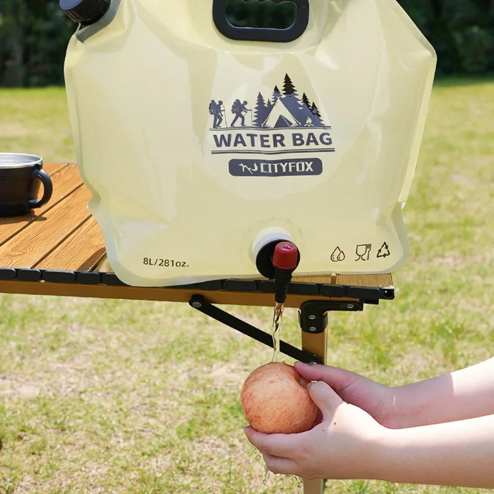 Outdoor Large Capacity Water Bag 8L Portable Foldable Water Storage Bag Camping Car Food Grade Soft Water Storage Bag