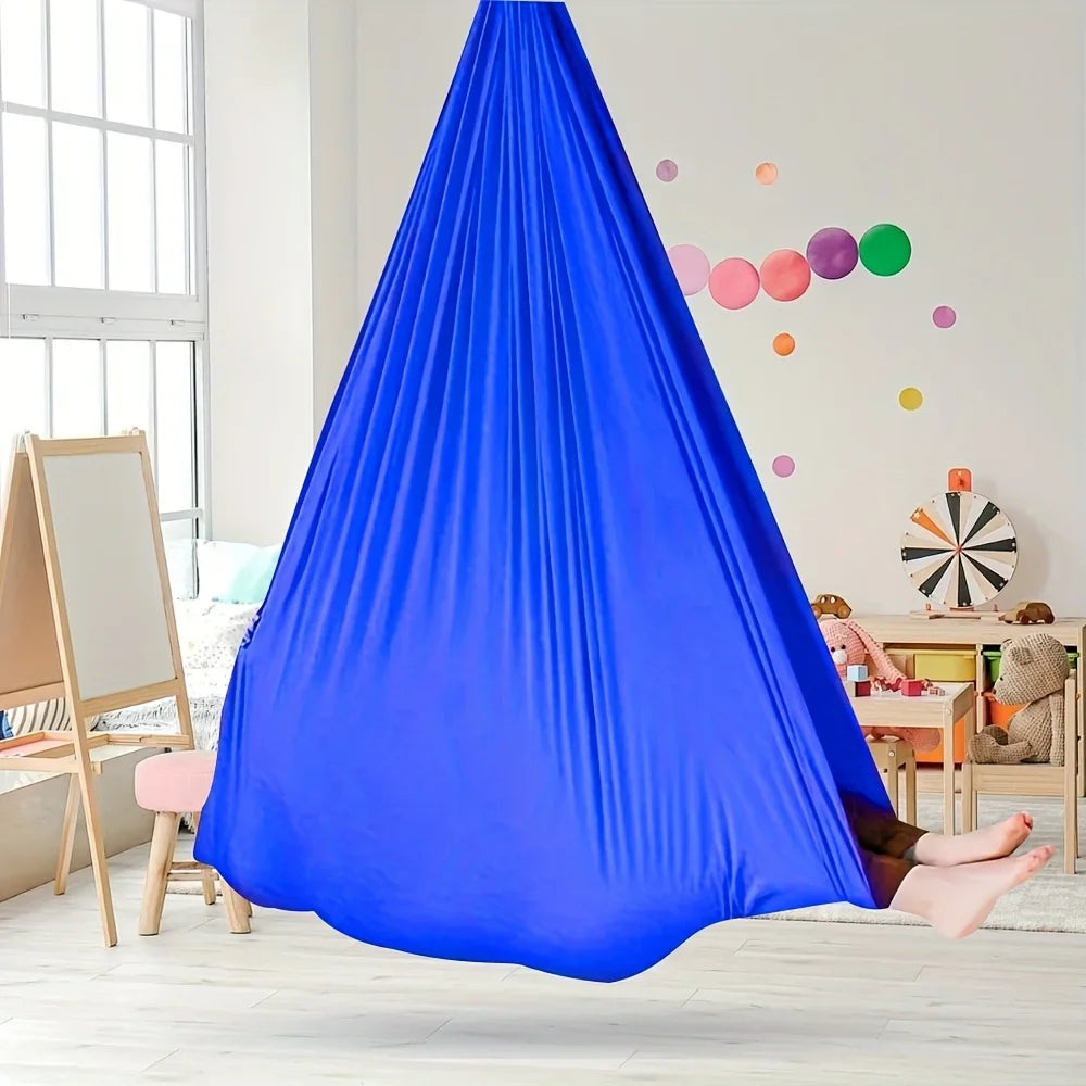 Elastic Hammock Indoor and Outdoor Swing Elastic Air Yoga Hammock Ideal Choice for Integrated Hammock 39 * 110inch