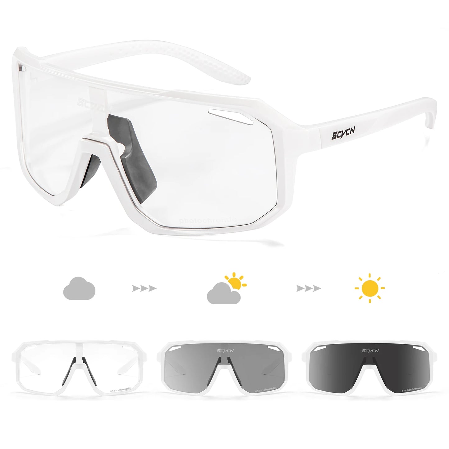 SCVCN Cycl Glasses Photochromic Cycling Sunglasses Men UV400 Eyewear Sports MTB Outdoor Goggles Bicycle Glasses Women Sunglasses