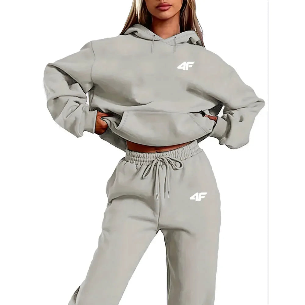 Autumn Winter Two Piece Set for men Drawstring Women's Tracksuit Hooded Suit Quality Comfortable Casual Pullover Fashion New