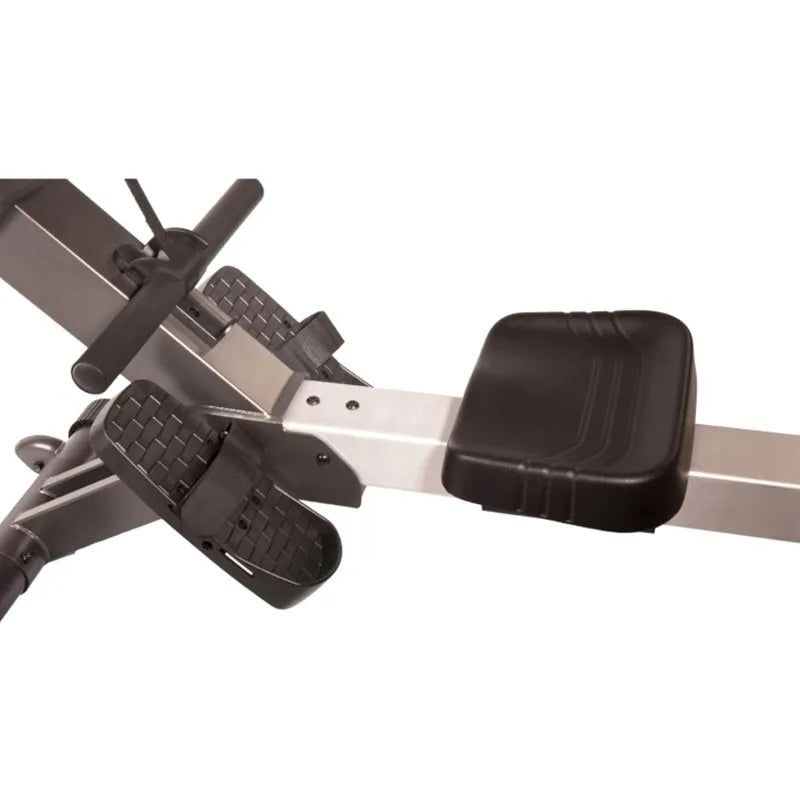 Stamina Pro Dual Air and Magnetic Resistance Rowing Machine Foldable Fitness Coaching App and Wireless Chest Strap Heart Monitor