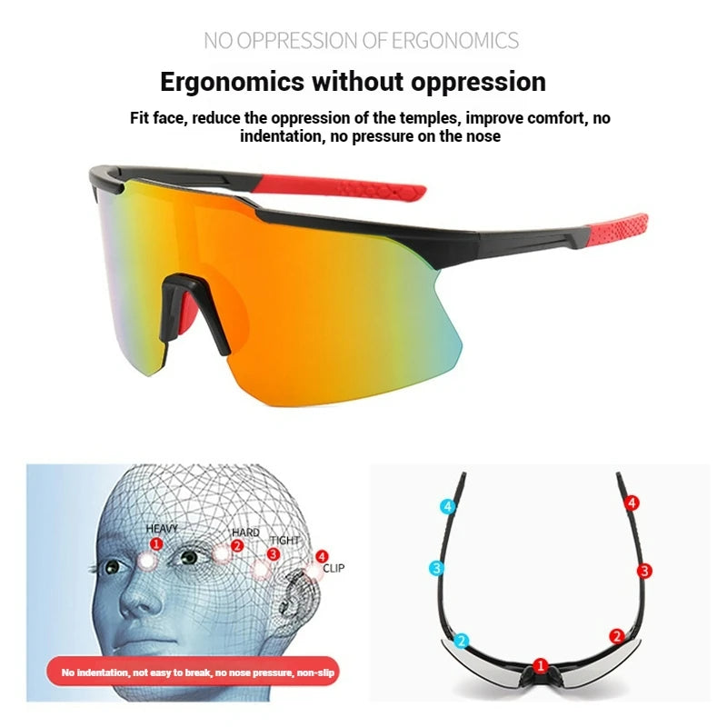 Cycling Sunglasses for Man Woman Polarized Mtb Cycling Sunglasses Outdoor Sport UV Protection Glasses for Drive Ski