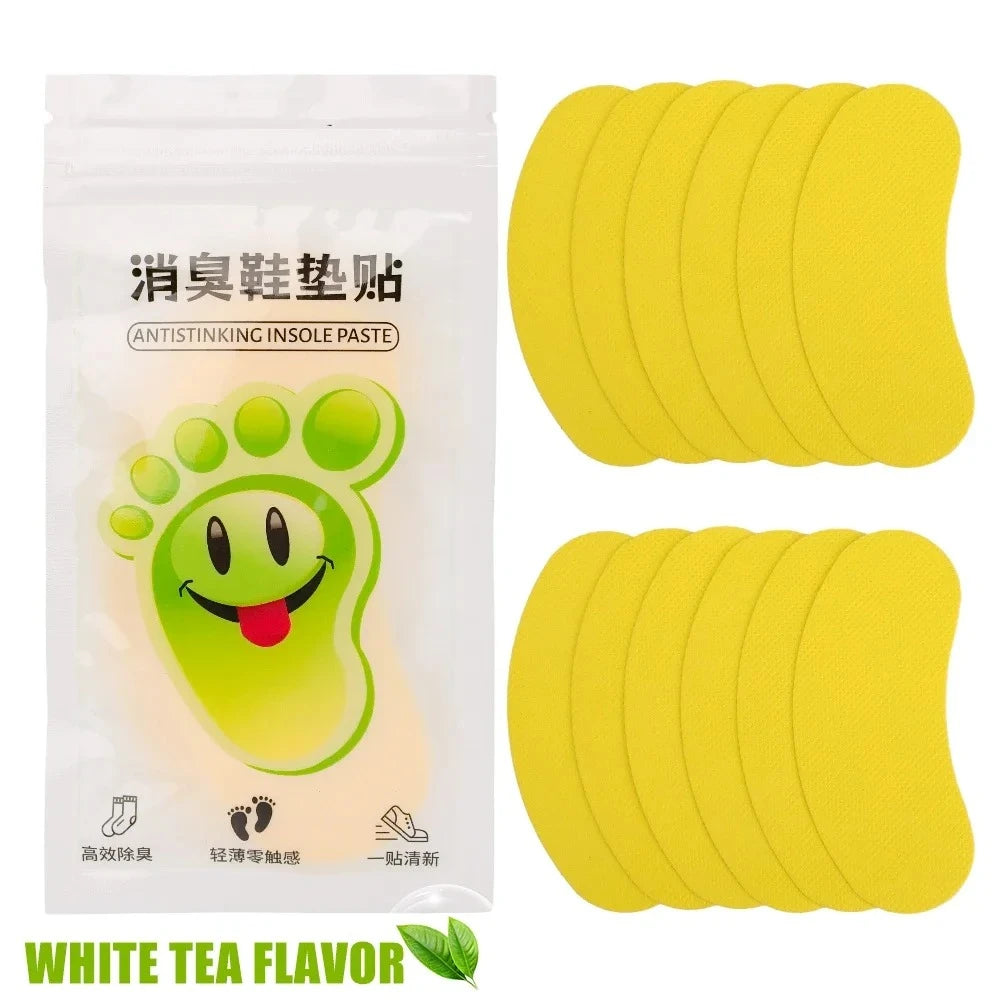 12-60pcs Shoes Odor Remover Deodorant Patch Lemon Athlete's Foot Soothing Insole Stickers Antibacterial Antiperspirant Foot Care