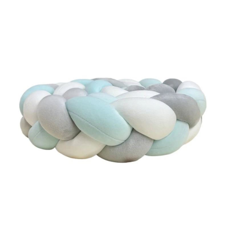 Handmade Knotted Floor Mat Woven Decorative Pillow Comfortable Soft Stitched Knitted Pillow for Living Room Bed Decorations