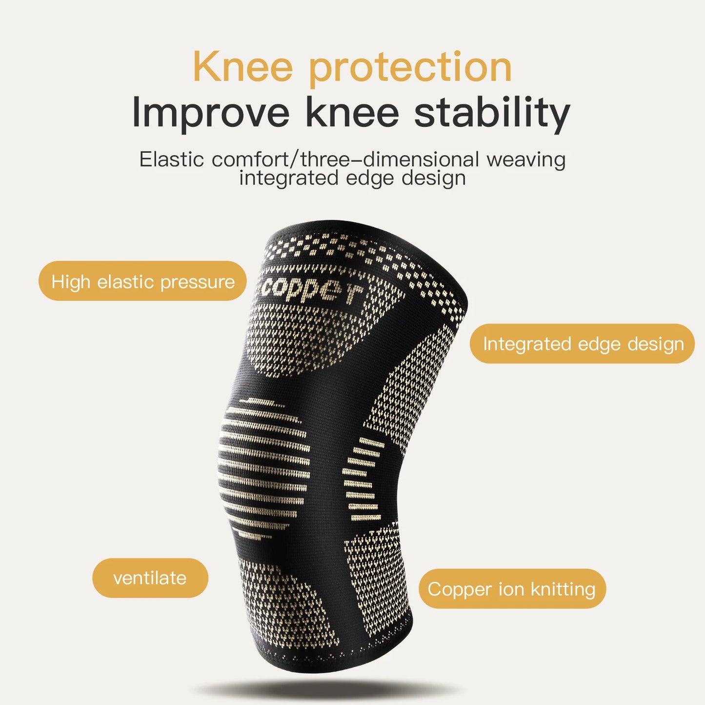 Copper Knee Brace for Arthritis Pain Support-Copper Knee Sleeve for knee pain Compression sleeve for Sports,Knee Pain Relief
