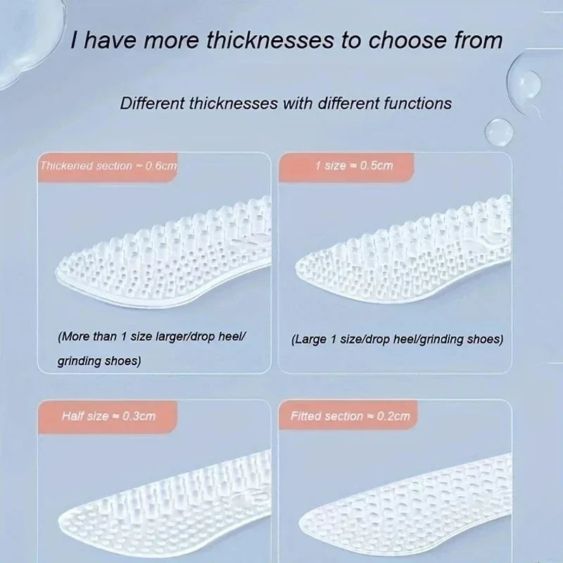Upgrade Silicone Heel Stickers Heels Grips for Women Men Anti Slip Heel Cushions Non-Slip Inserts Pads Foot Heel Care Protector