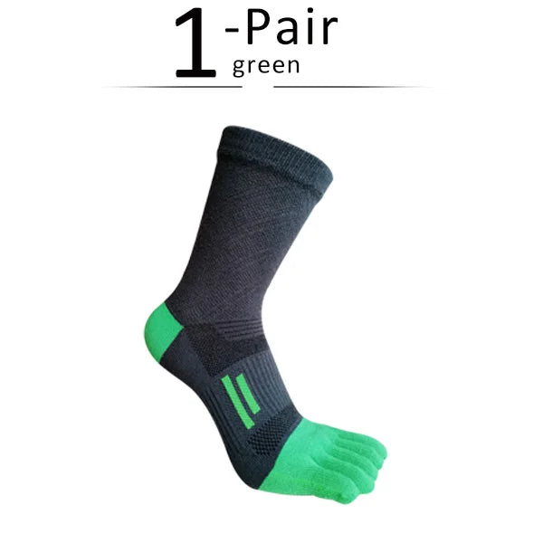 1/4 Pairs Toe Short Socks Sport Man Compression Cotton Sweat-Absorbing Young Casual Anti-Bacterial Breathable 5 Finger Socks
