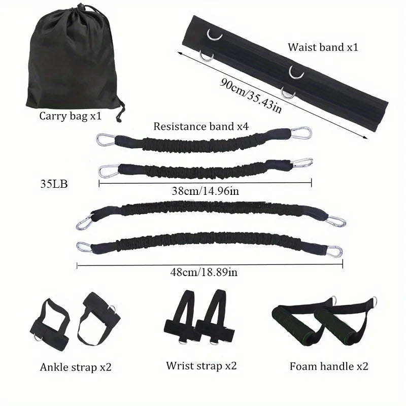 12-piece set Resistance Bands Stretching Strap Set Fitness Gym Boxing Training Equipment