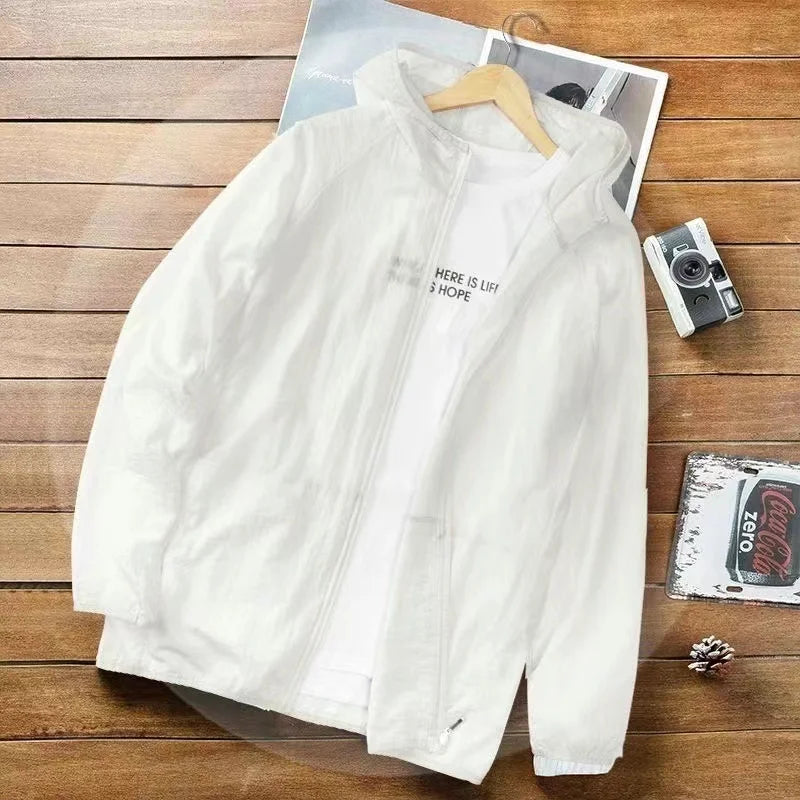 2024 New Women‘s Jacket Outerwear Spring Autumn Hooded Casual Windbreaker Coat Summer Sunscreen Clothing Family Size
