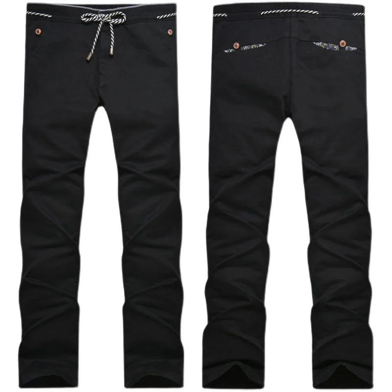 Plaid Pants Men Trousers Mens Fashion Casual High Quality Brand Business Oversized Pants Male Cotton Formal linen pants jean Man