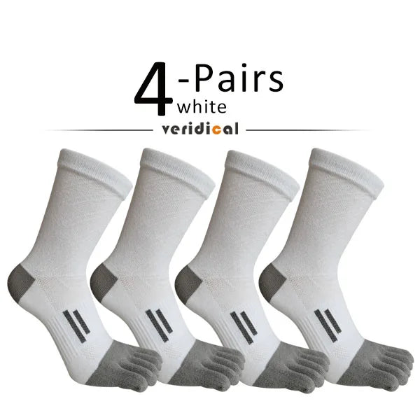 1/4 Pairs Toe Short Socks Sport Man Compression Cotton Sweat-Absorbing Young Casual Anti-Bacterial Breathable 5 Finger Socks