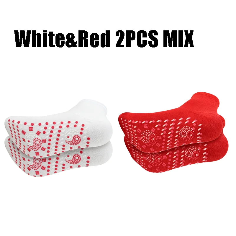 1-10pairs Tourmaline Self-Heating Socks Winter Warm Thermal Health Care Socks Floor Socks Absorption Deodorant Warm Socks