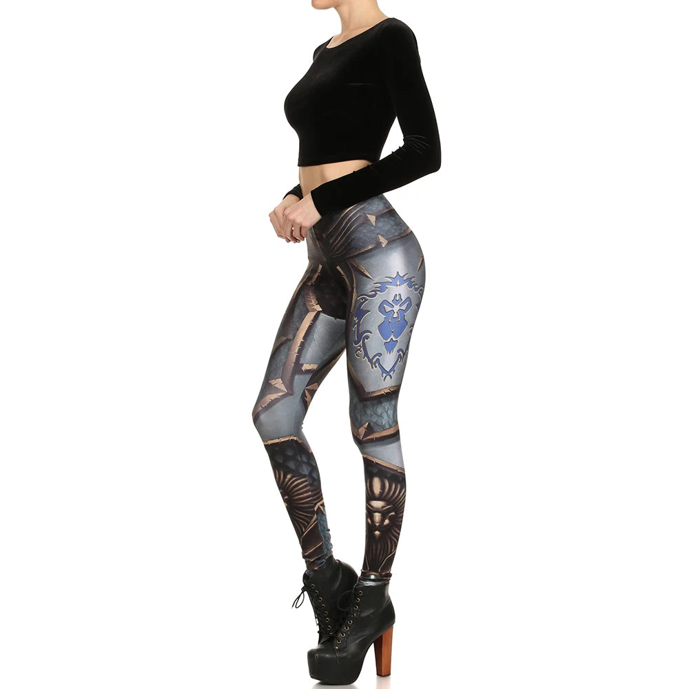 2025 Elastic Waist Sexy Yoga Prints Elastic Slim Fitness Gym Sport Workout Fashion New Women Leggings high waist