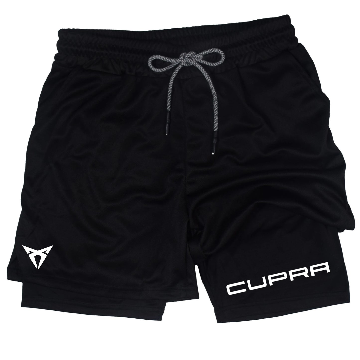 Men's Two-in-one Sports Shorts Breathable Casual Quick-drying Double-layer Shorts Summer Running Sportswear Bottoms M-3XL RL0244