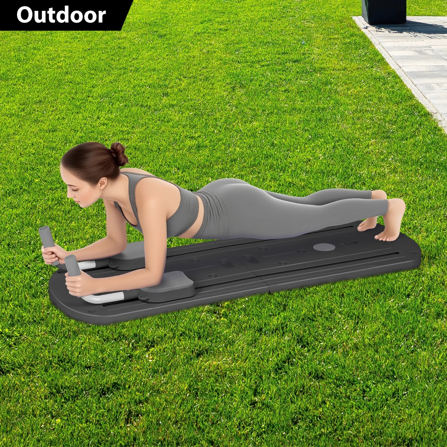 Black 8-in-1 Abdominal Trainer Exercise Equipment for Building Core Strength Fitness And Toning Home Gym Workout Machine
