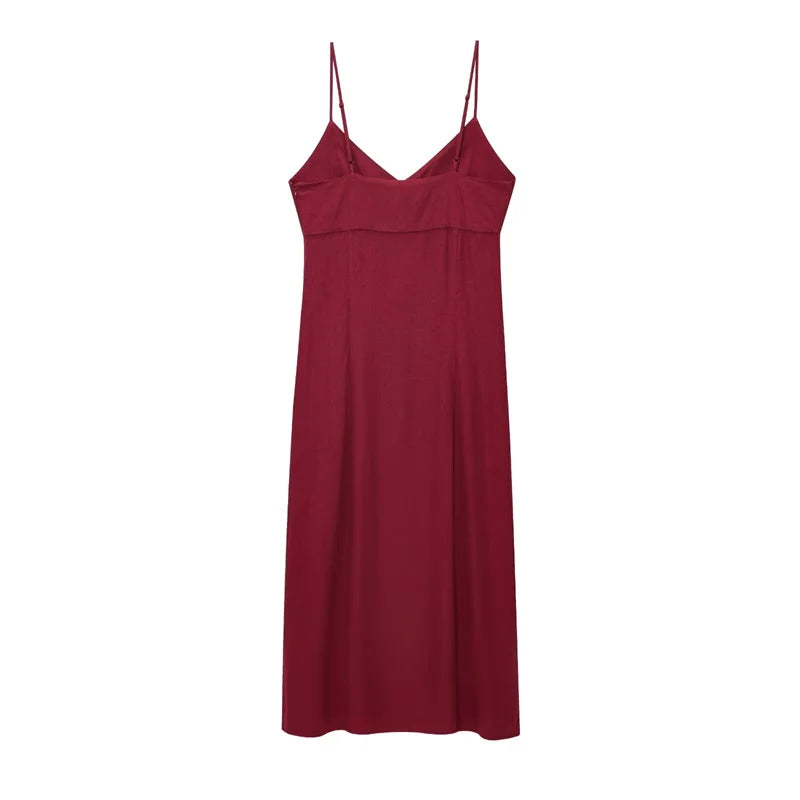 Women's Dresses 2025 New Linen Blend Suspenders Midi Skirt Women's Summer Long Dress