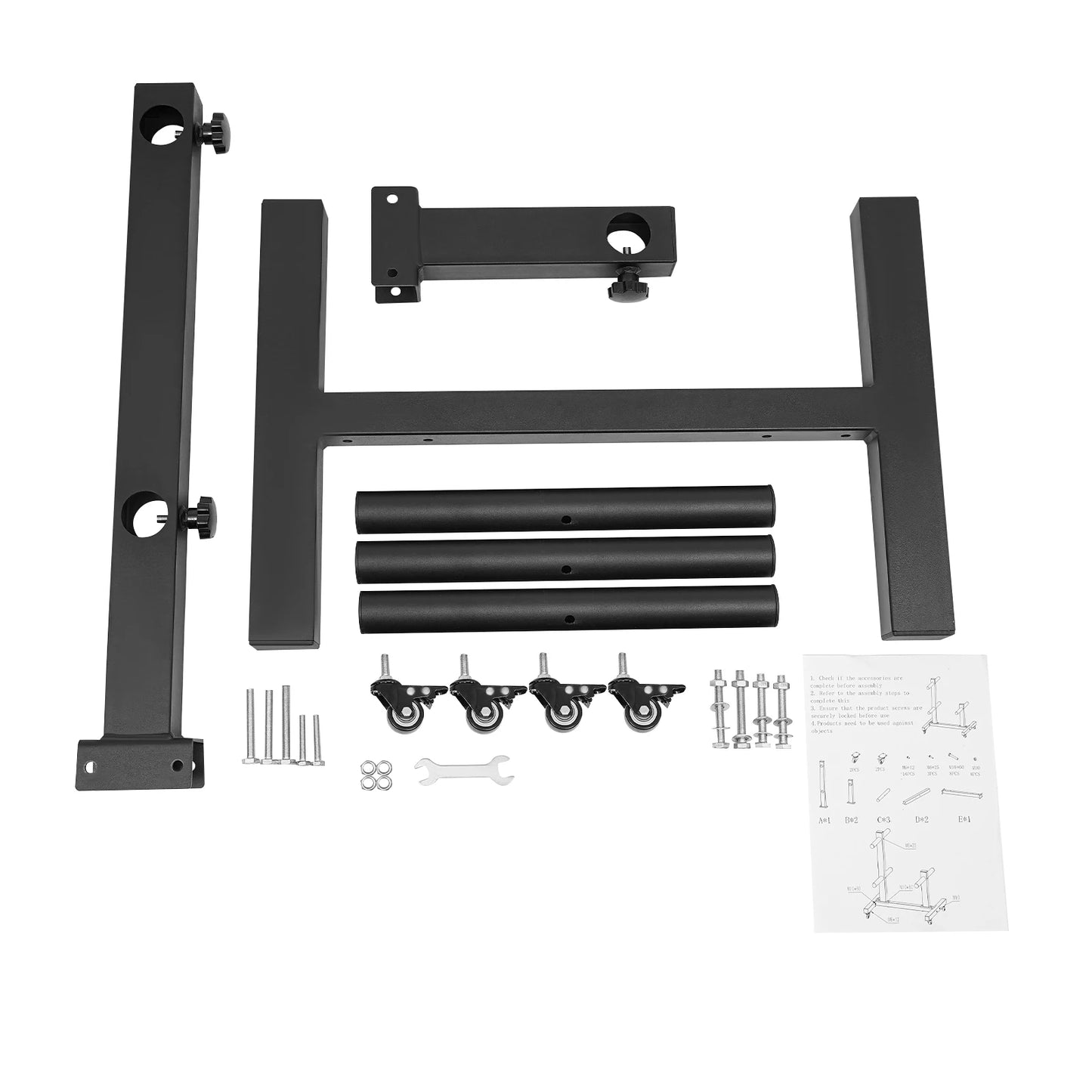 500kg/1102.3lbs Weight Plate Rack Tree, Weight Plate Storage with Universial Wheels 2mm/0.08in Thickness