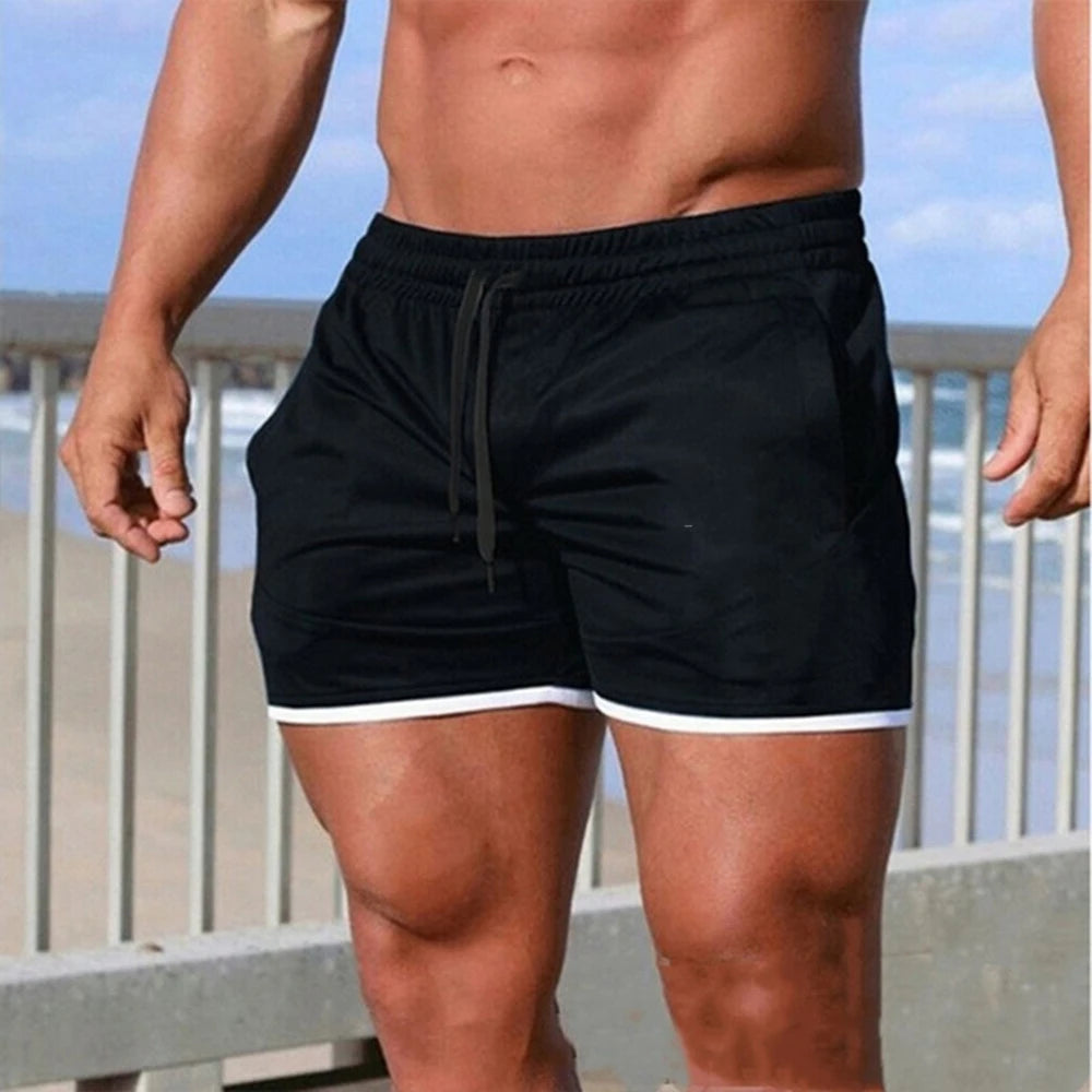 Summer Men Sports Shorts Fitness Basketball Beach Pants Mesh Breathable Bodybuilding Gym Training Shorts Men's Sweatpants