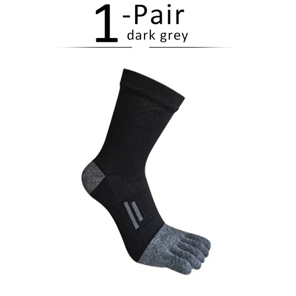 1/4 Pairs Toe Short Socks Sport Man Compression Cotton Sweat-Absorbing Young Casual Anti-Bacterial Breathable 5 Finger Socks