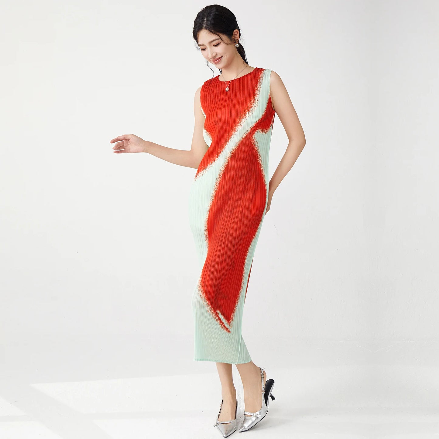 Women Clothing Wholesale Summer Ladies Fashion Dresses High Quality Stretch Sleeveless Dresses