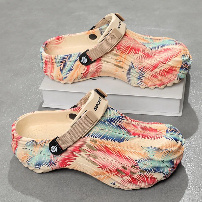 Men's Shoes Slippers Summer Luxury Sandals EVA Slippers Flat Slides Man Beach Shoes Platform Soft Beach Sports Slippers 47 Clogs