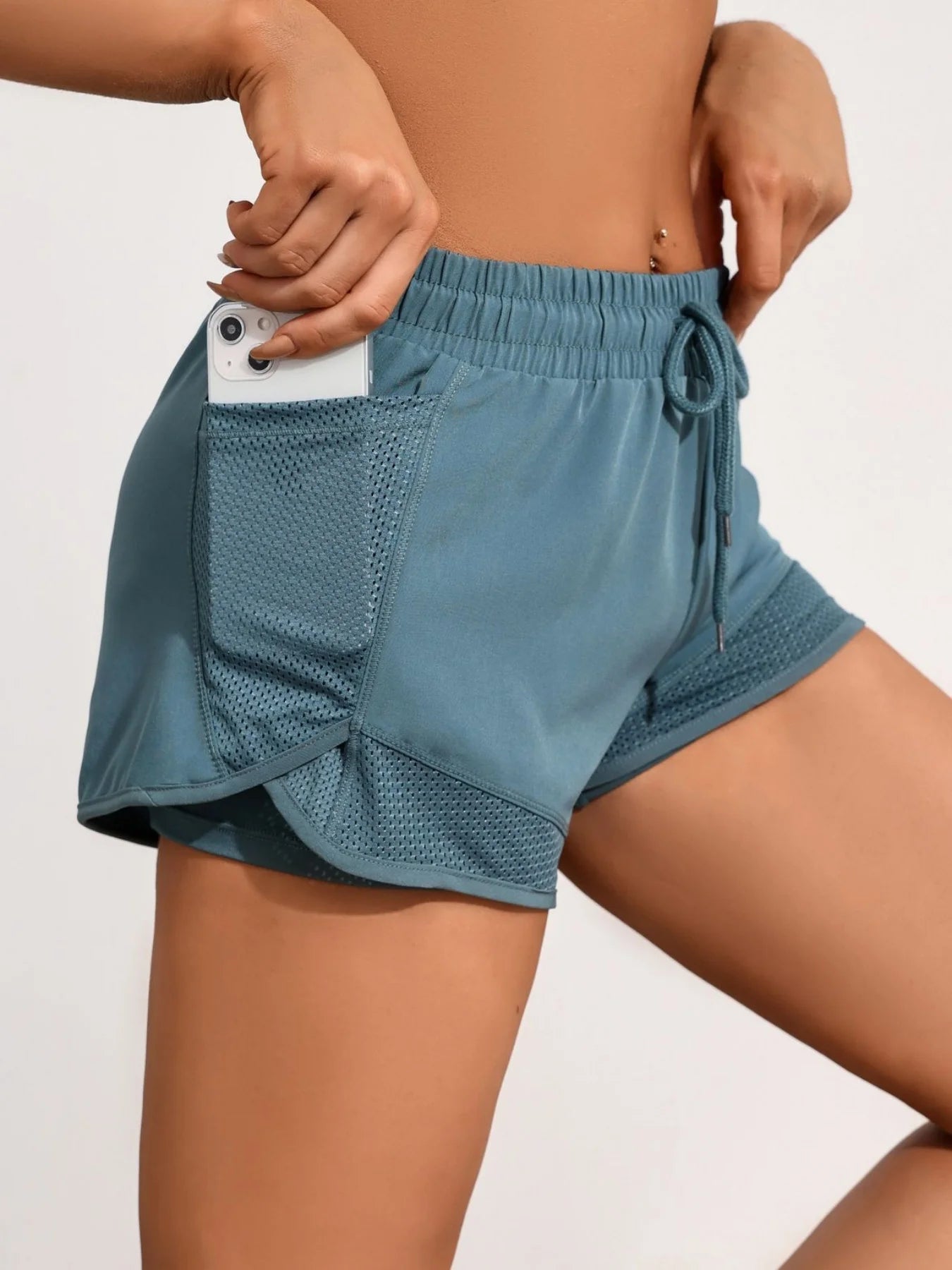 Gym training, running, high waist, breathable exercise, elastic fitness, daily wear of yoga shorts