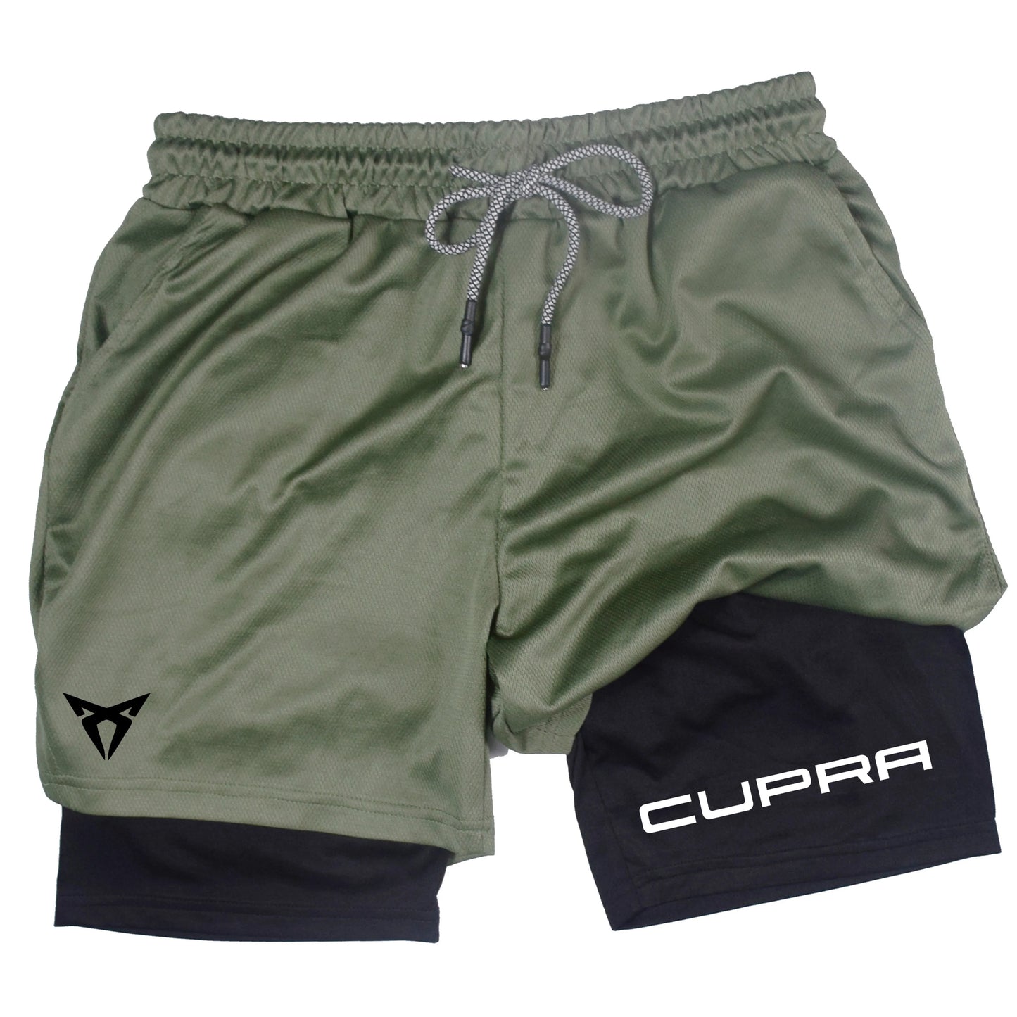Men's Two-in-one Sports Shorts Breathable Casual Quick-drying Double-layer Shorts Summer Running Sportswear Bottoms M-3XL RL0244