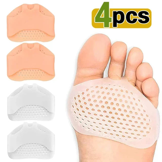 Silicone Metatarsal Pads Toe Separator Pain Relief Foot Pads Orthotics Foot Massage Insoles Forefoot Elastic Cushion Foot Care T