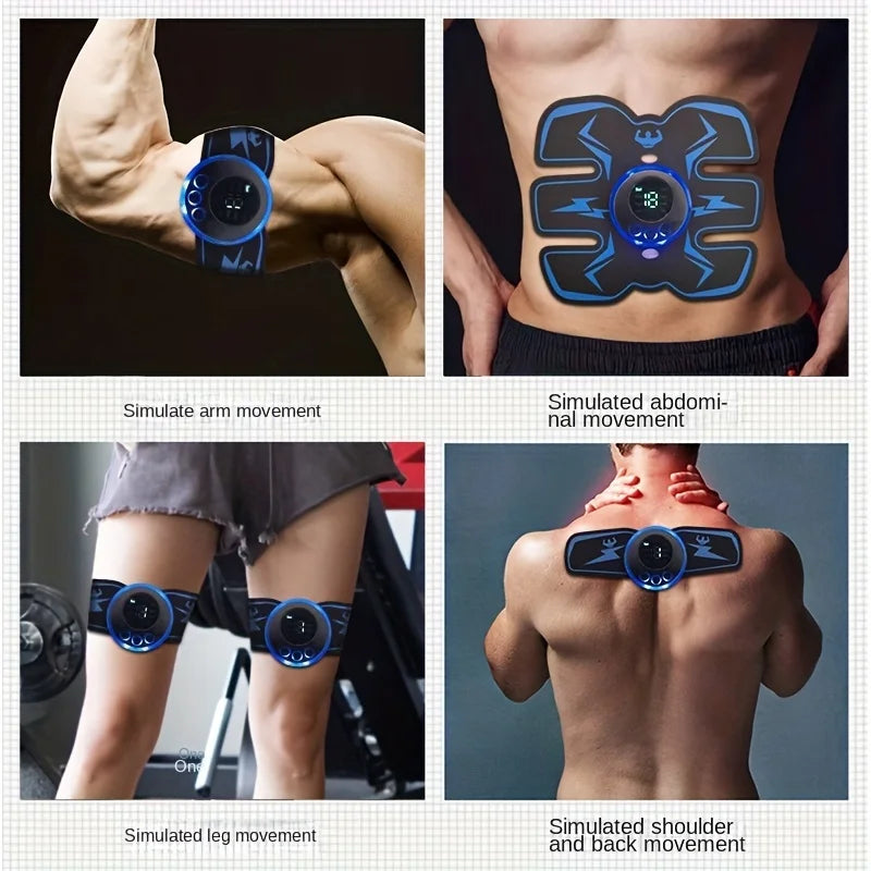 USB Rechargeable EMS Abdominal Muscle Training Device Muscle Stimulator Wireless Smart Fitness Abdominal Training Electric Body