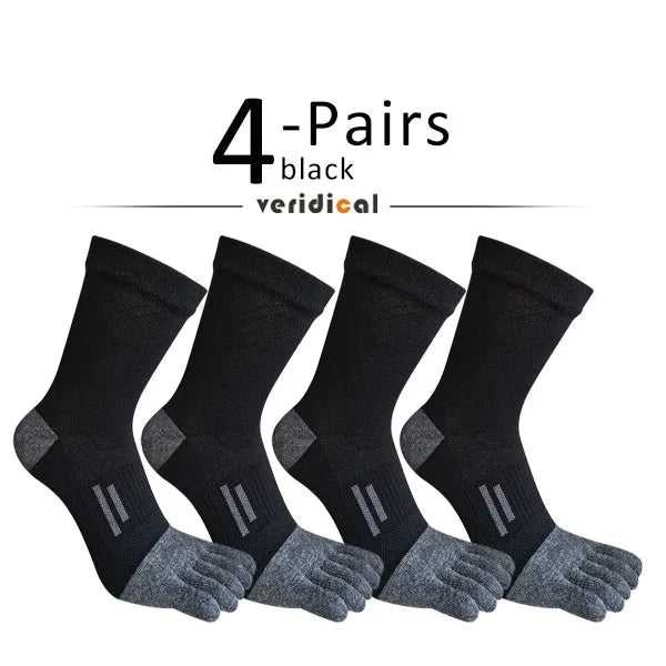 1/4 Pairs Toe Short Socks Sport Man Compression Cotton Sweat-Absorbing Young Casual Anti-Bacterial Breathable 5 Finger Socks