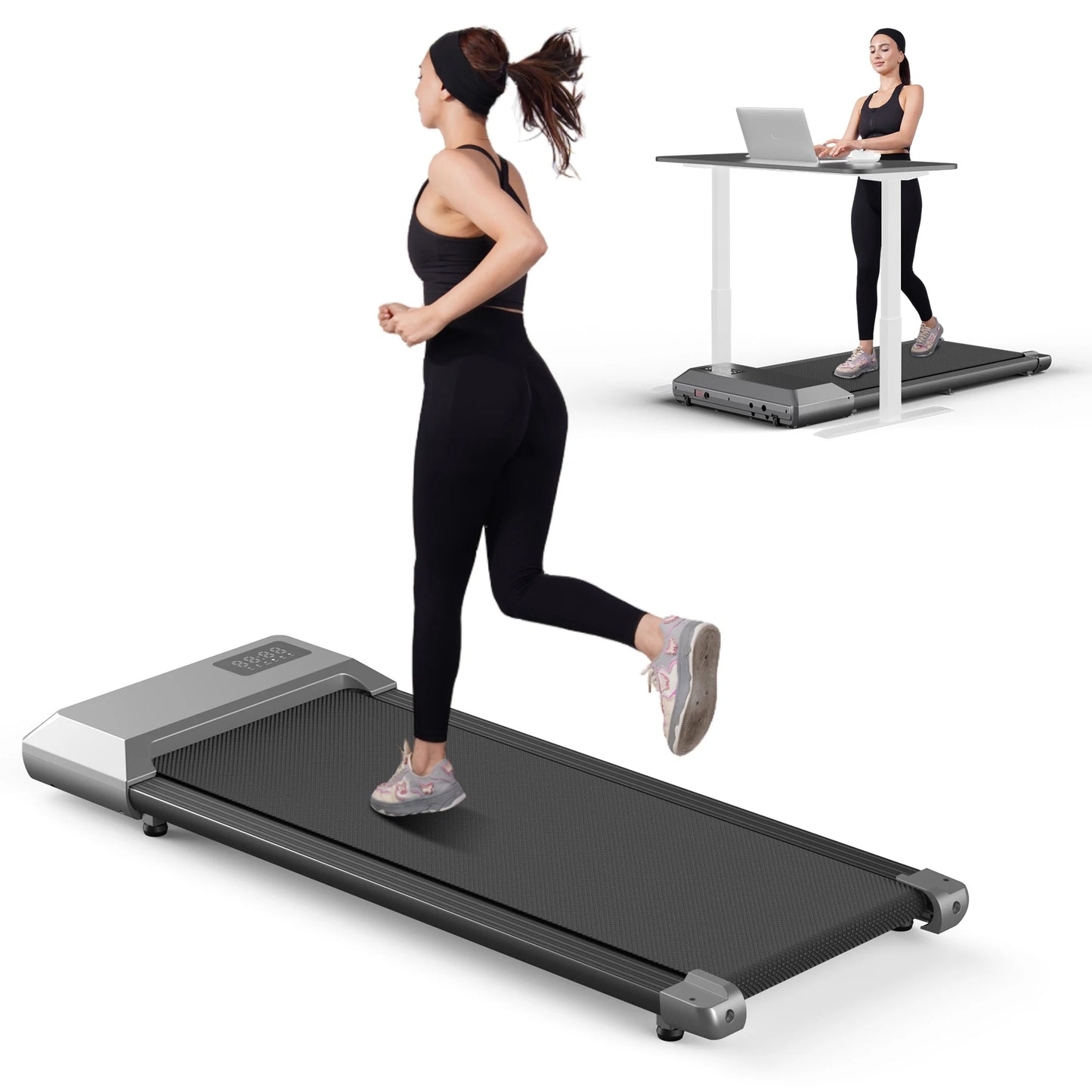 Treadmills for Home 2.5HP Remote Control LCD Display 300LBS Walking Pad Treadmills Portable Walkingpad Fitness Exercise Machine