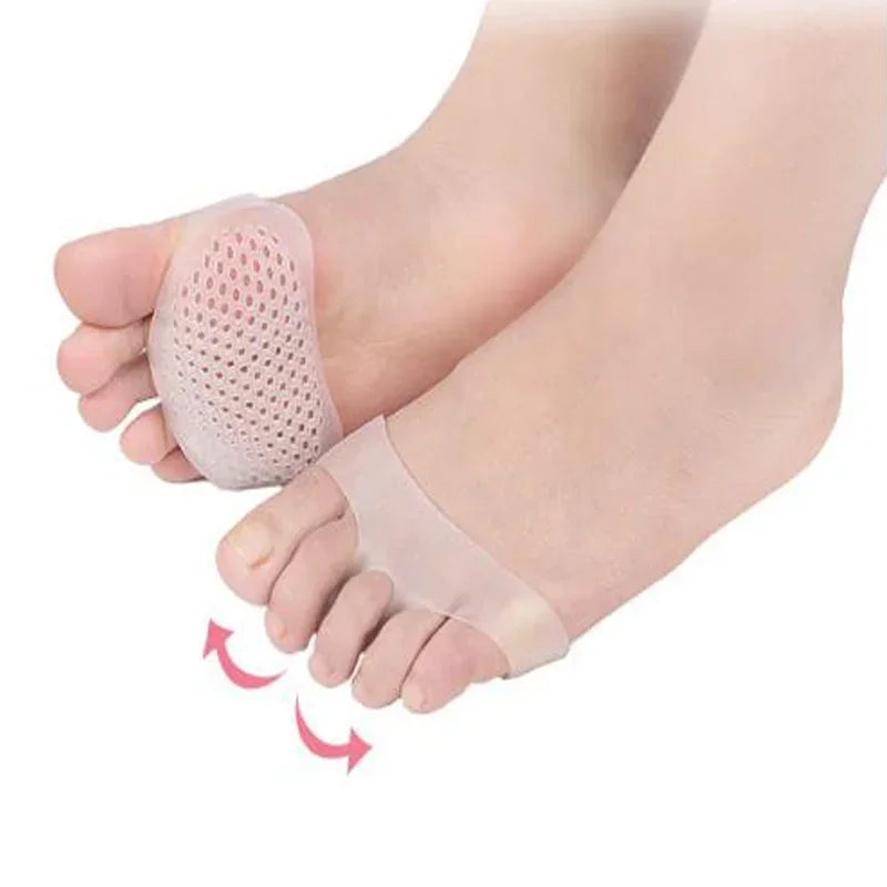 Silicone Metatarsal Pads Toe Separator Pain Relief Foot Pads Orthotics Foot Massage Insoles Forefoot Elastic Cushion Foot Care T