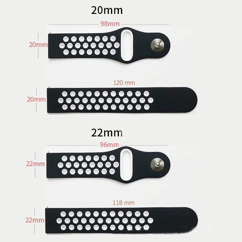 20mm/22mm Watch strap For Amazfit GTS 4-3-2e Mini/GTR 4-3-2 47mm/GTR 2e/stratos 3 sport Bracelet Amazfit Bip 5/Bip 3 pro strap