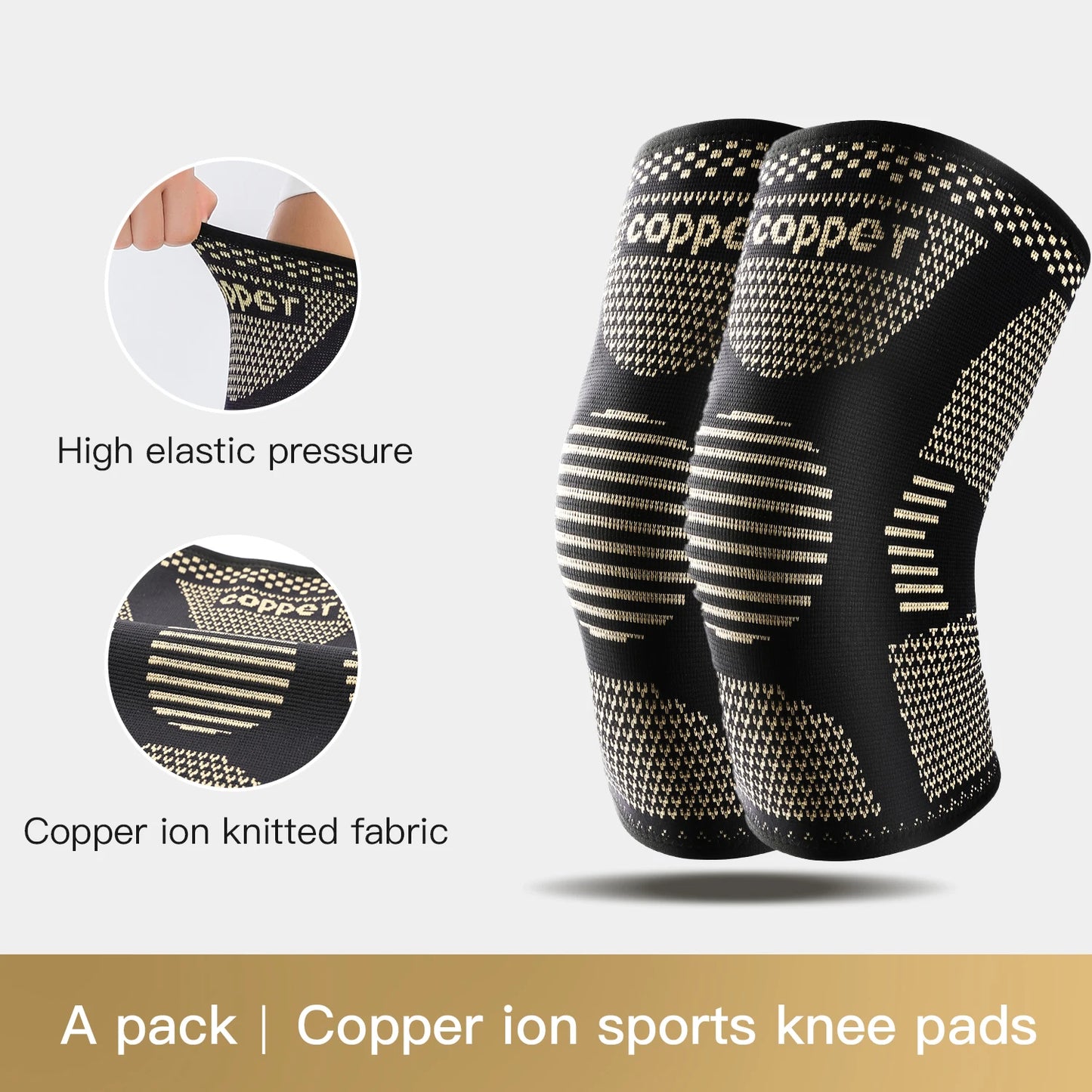 Copper Knee Brace for Arthritis Pain Support-Copper Knee Sleeve for knee pain Compression sleeve for Sports,Knee Pain Relief