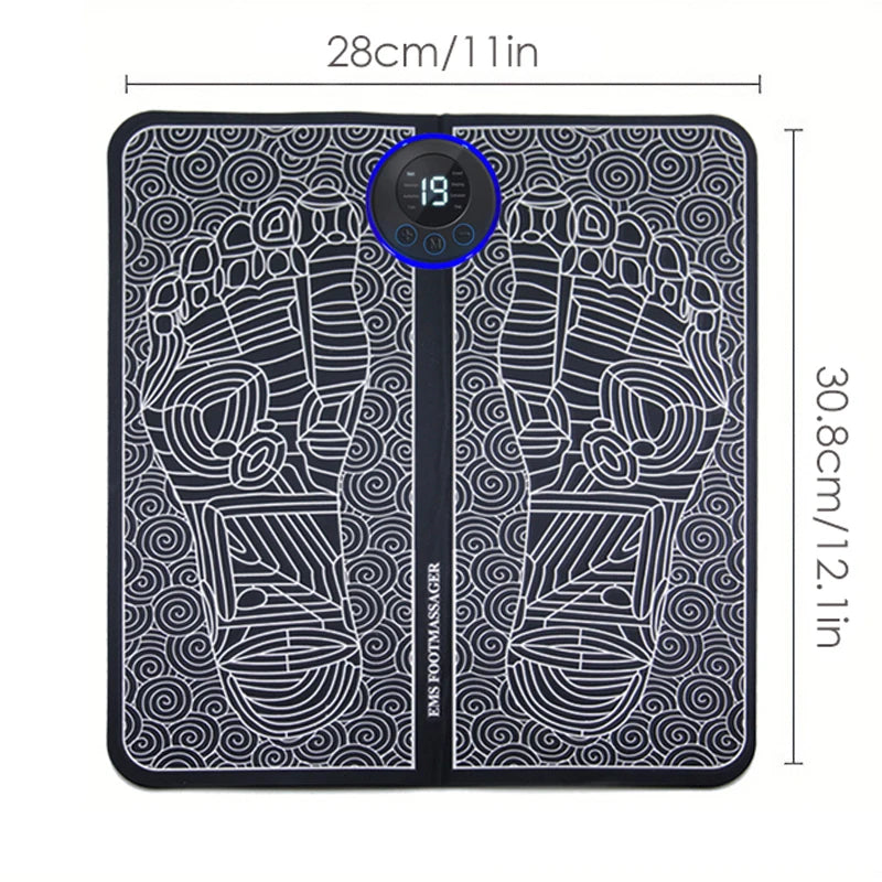 EMS Remote Foot Massager Rechargeable Massage Mat Foot Relaxation Pads Ele ctric Foot Massage Tool To Relieve Sore Feet Fitness