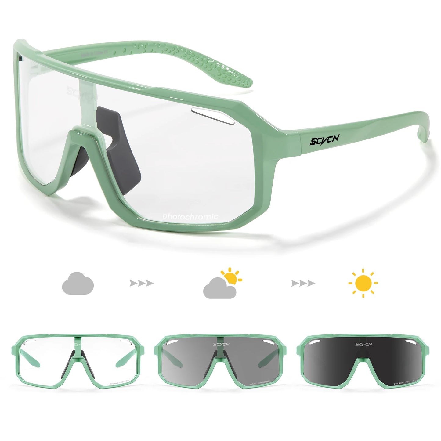 SCVCN Cycl Glasses Photochromic Cycling Sunglasses Men UV400 Eyewear Sports MTB Outdoor Goggles Bicycle Glasses Women Sunglasses