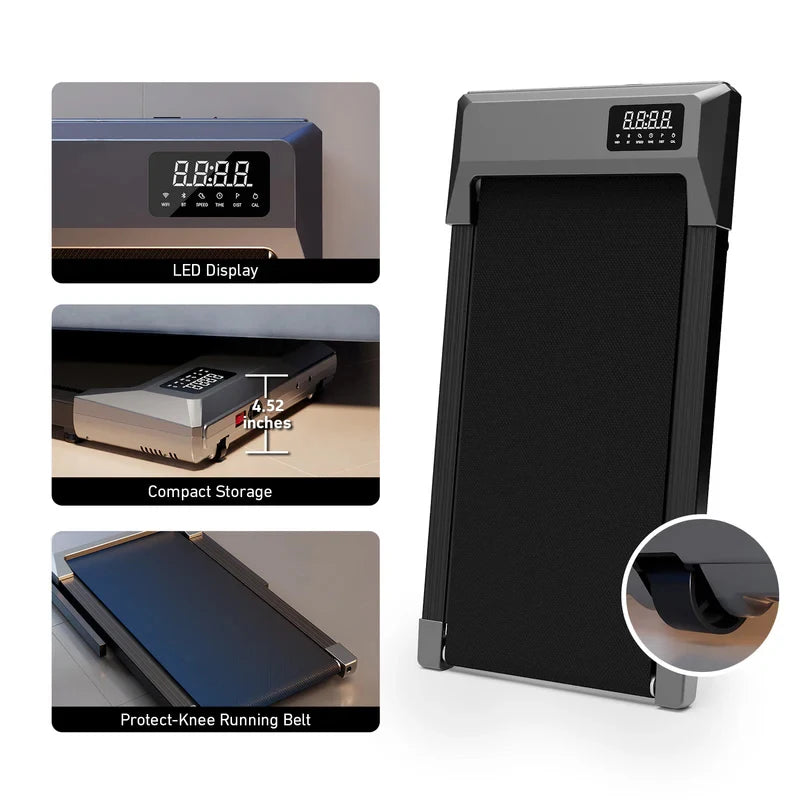 Treadmills for Home 2.5HP Remote Control LCD Display 300LBS Walking Pad Treadmills Portable Walkingpad Fitness Exercise Machine