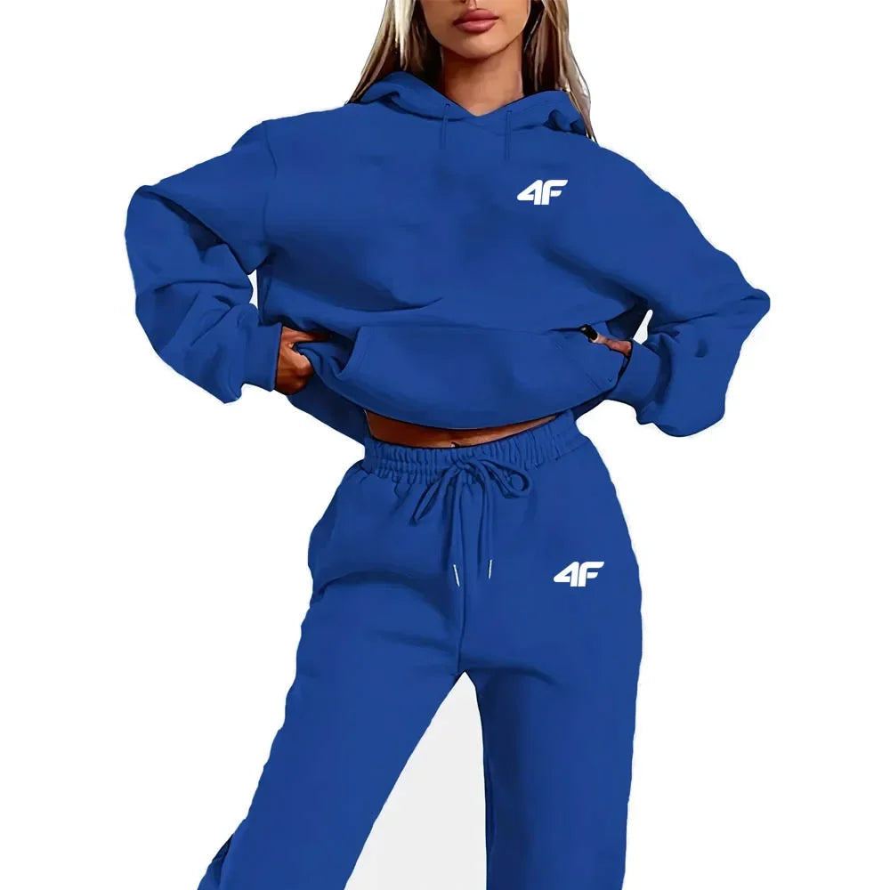 Autumn Winter Two Piece Set for men Drawstring Women's Tracksuit Hooded Suit Quality Comfortable Casual Pullover Fashion New