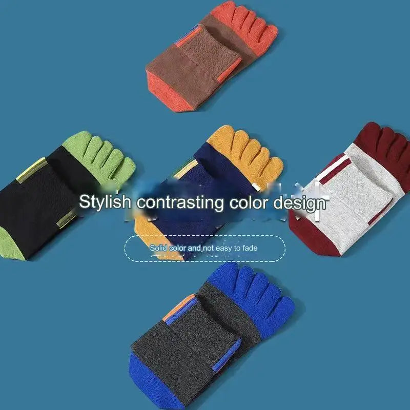5 Pair Men's Casual Five-Toe Cotton Socks Breathable Five-Toe Sports Socks High Quality Split Toe Socks For Men