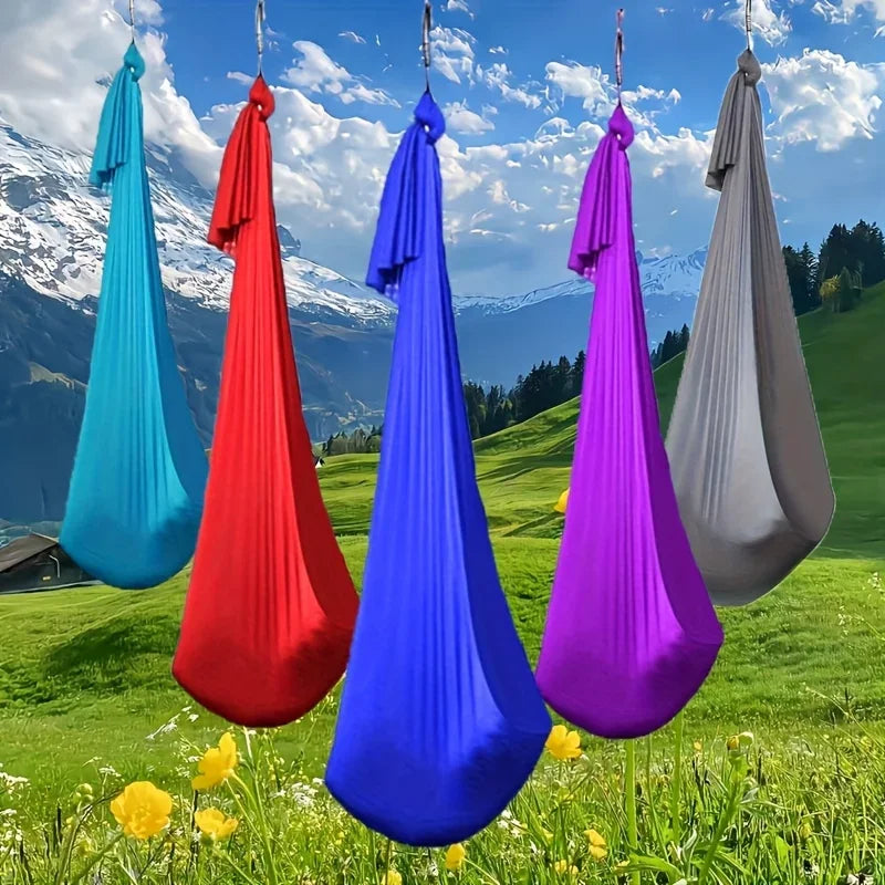 Elastic Hammock Indoor and Outdoor Swing Elastic Air Yoga Hammock Ideal Choice for Integrated Hammock 39 * 110inch