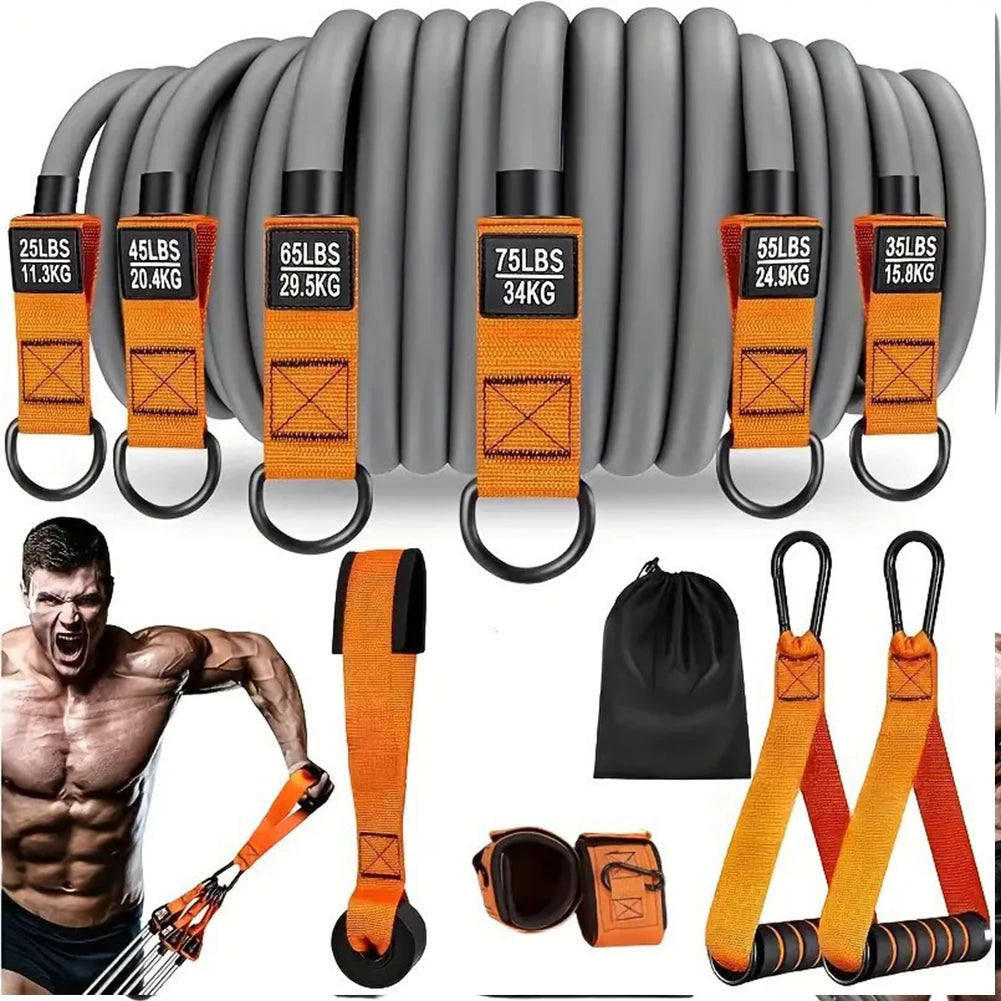Resistance Bands Exercise Bands Heavy Duty Fitness Bands Set with Handles Workout Bands Weight Bands for Yoga Home Workouts