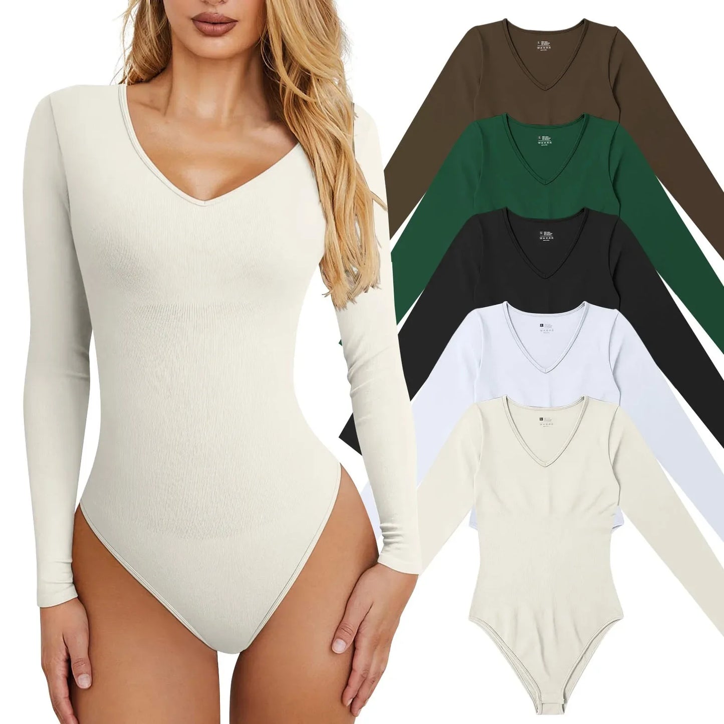 Woman Clothing Women'S Sexy Knitted Underwear Crew Neck Long Sleeve Leggings Slim Jumpsuit Bodysuit Top Ropa Mujer Juvenil