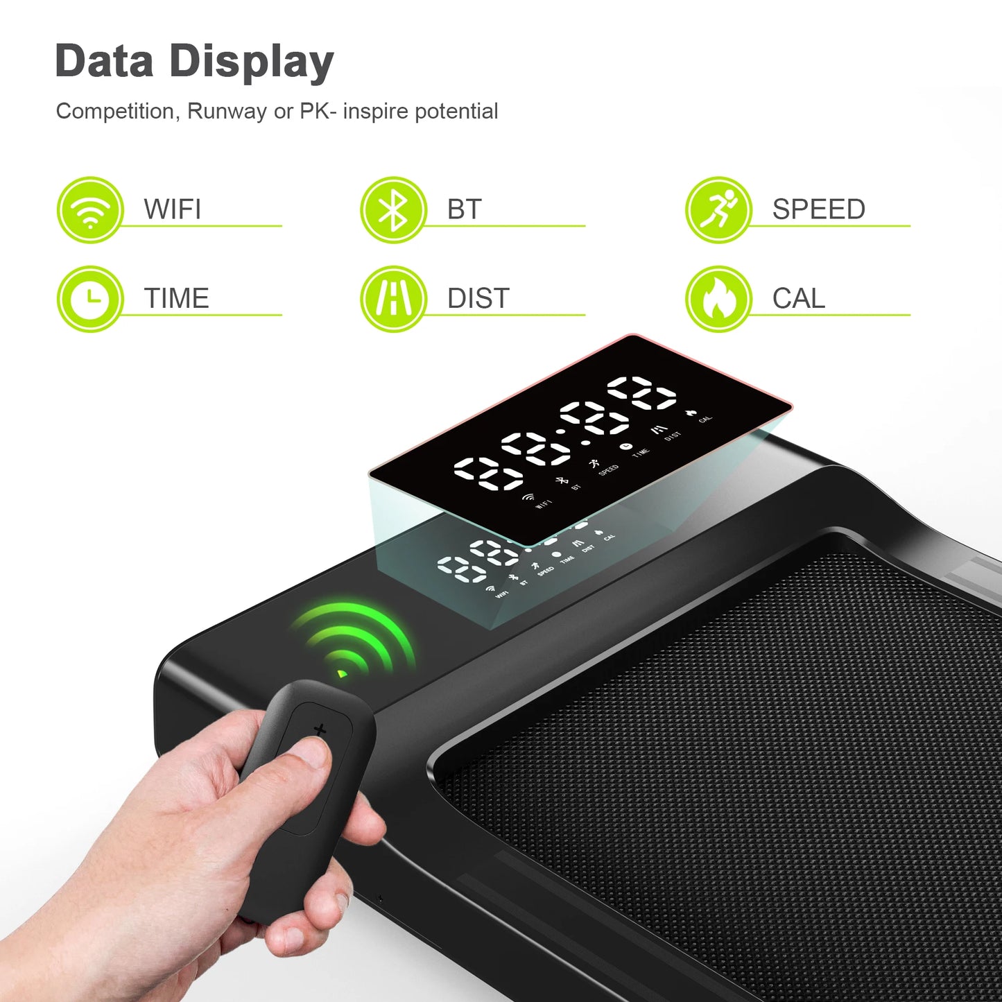 Treadmills for Home 2.5HP Remote Control LCD Display 300LBS Walking Pad Treadmills Portable Walkingpad Fitness Exercise Machine